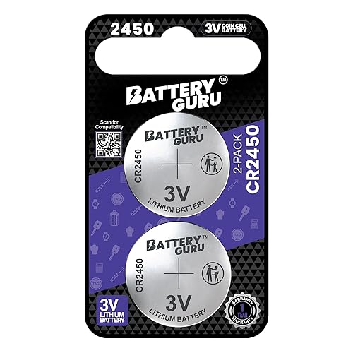 Car Key Battery for Chevy Corvette (2020-2024 Corvette Remote Batteries CR2450 3V Pack of 2)