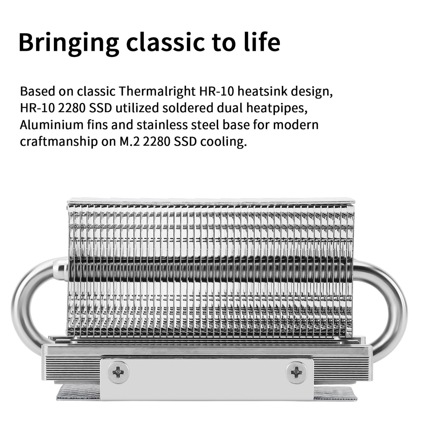 Thermalright HR10 2280 PRO Digital Black- High-Performance Solid-State Hard Disk Radiator Equipped with 4x5mm AGHP Heat Pipe, ARGB Digital Display