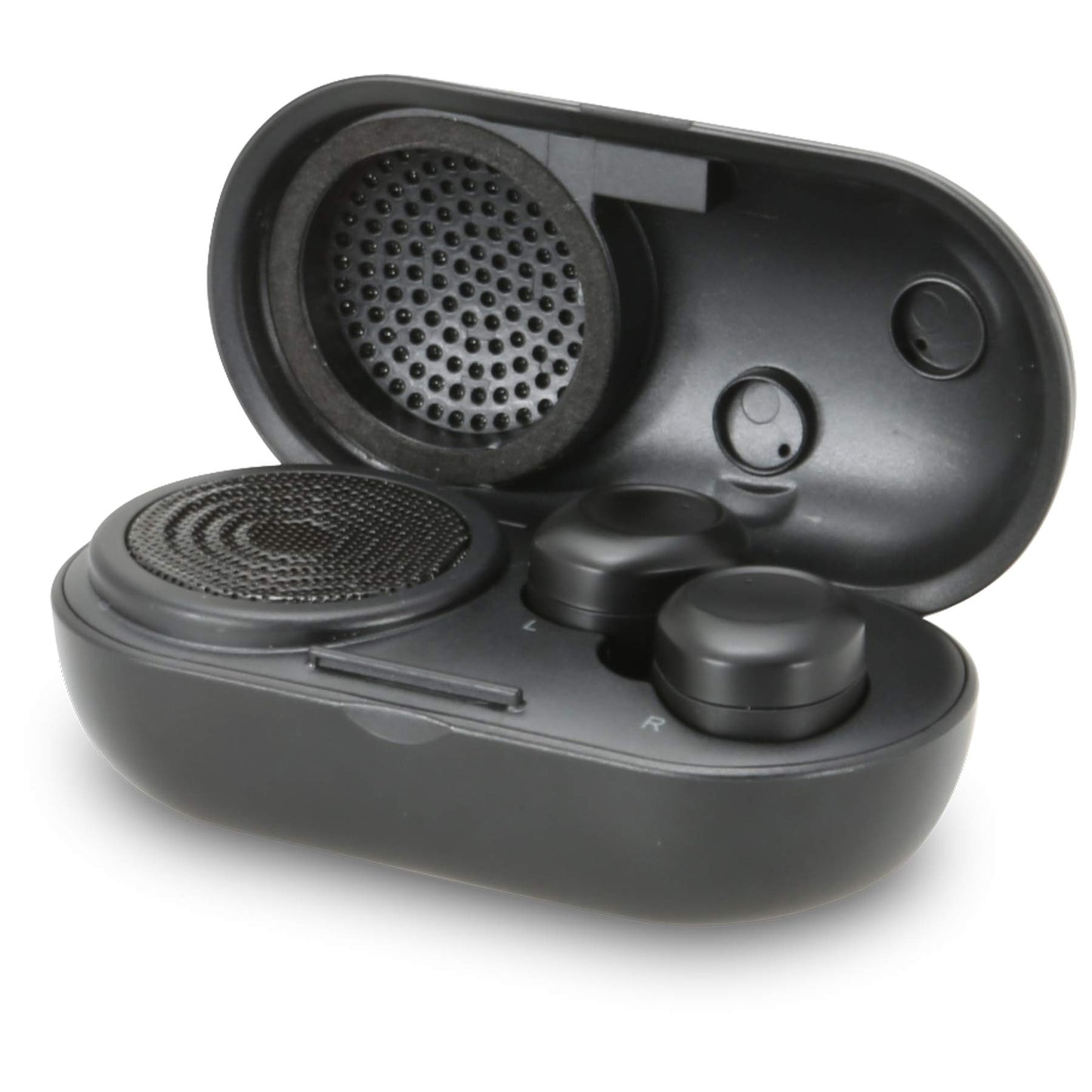 iLive Electronics Truly Wire-Free Earbuds + Charging Case with Speaker (IAEBTS410B)