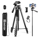 Phone Tripod, 83” Cell Phone Tripod for iPhone, Tall Tripods Selfie Stick with Remote Extendable Phone Holder Stand for Camera Photo Video Recording