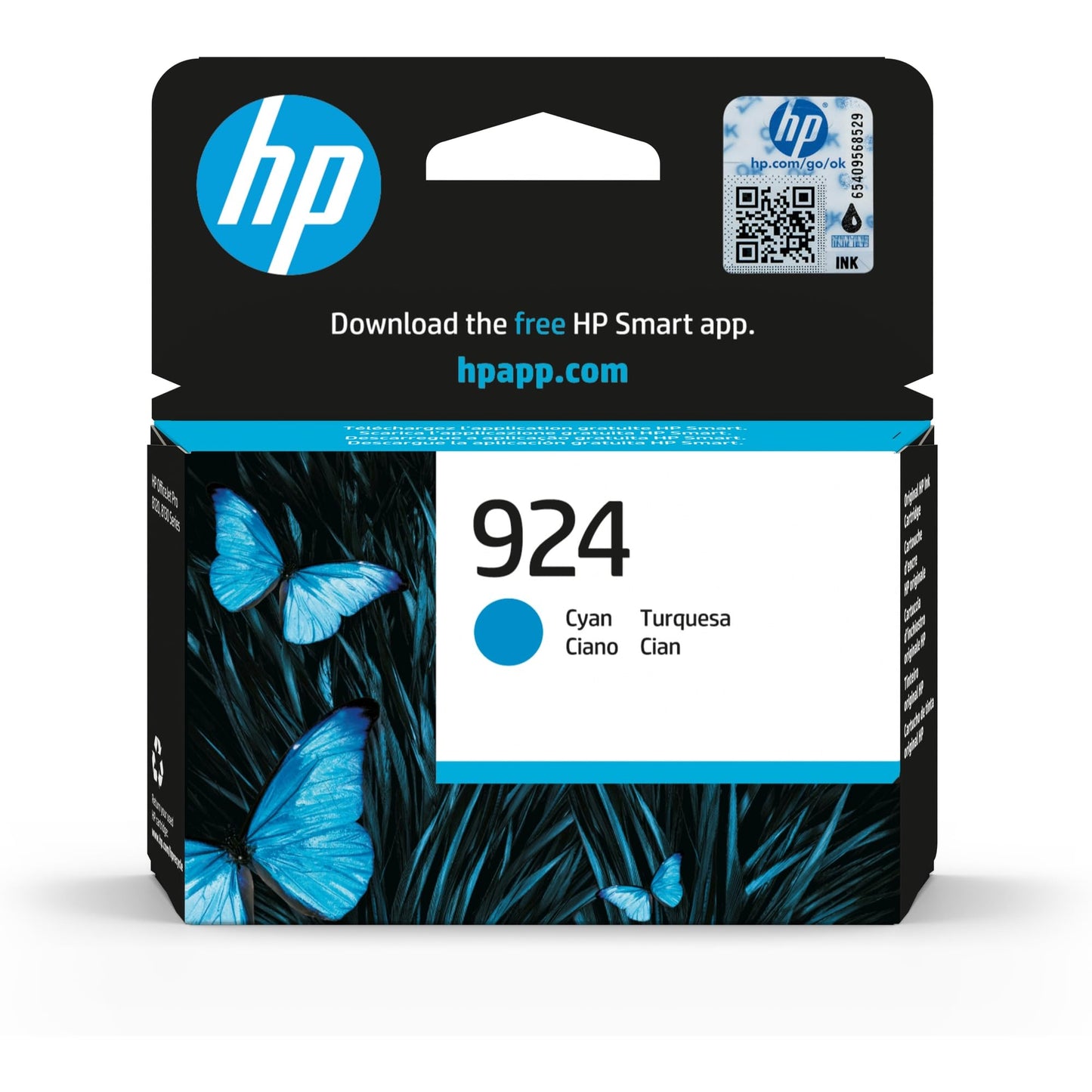 HP 924 Genuine Original Cyan Printer Ink Cartridge Works with HP OfficeJet Pro 81xx All-in-One Series Printers (4K0U3NA)