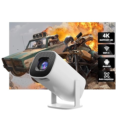 Celendor Mini Projector with WIFI 6 4K 1080P Support Auto Focus Portable Projector Compatible for Laptop, PC, Smartphone