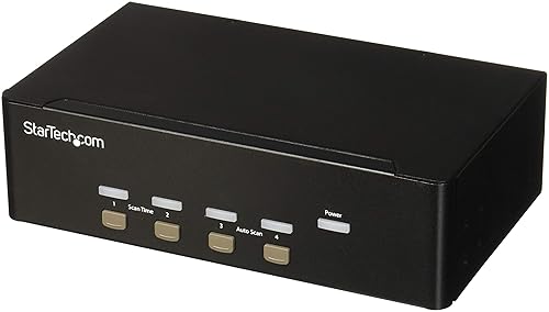 StarTech.com 4 Port VGA KVM Switch - Dual VGA - Hot-key & Audio Support - 1920x1200 KVM Switch - KVM Video Switch (SV431DVGAU2A)