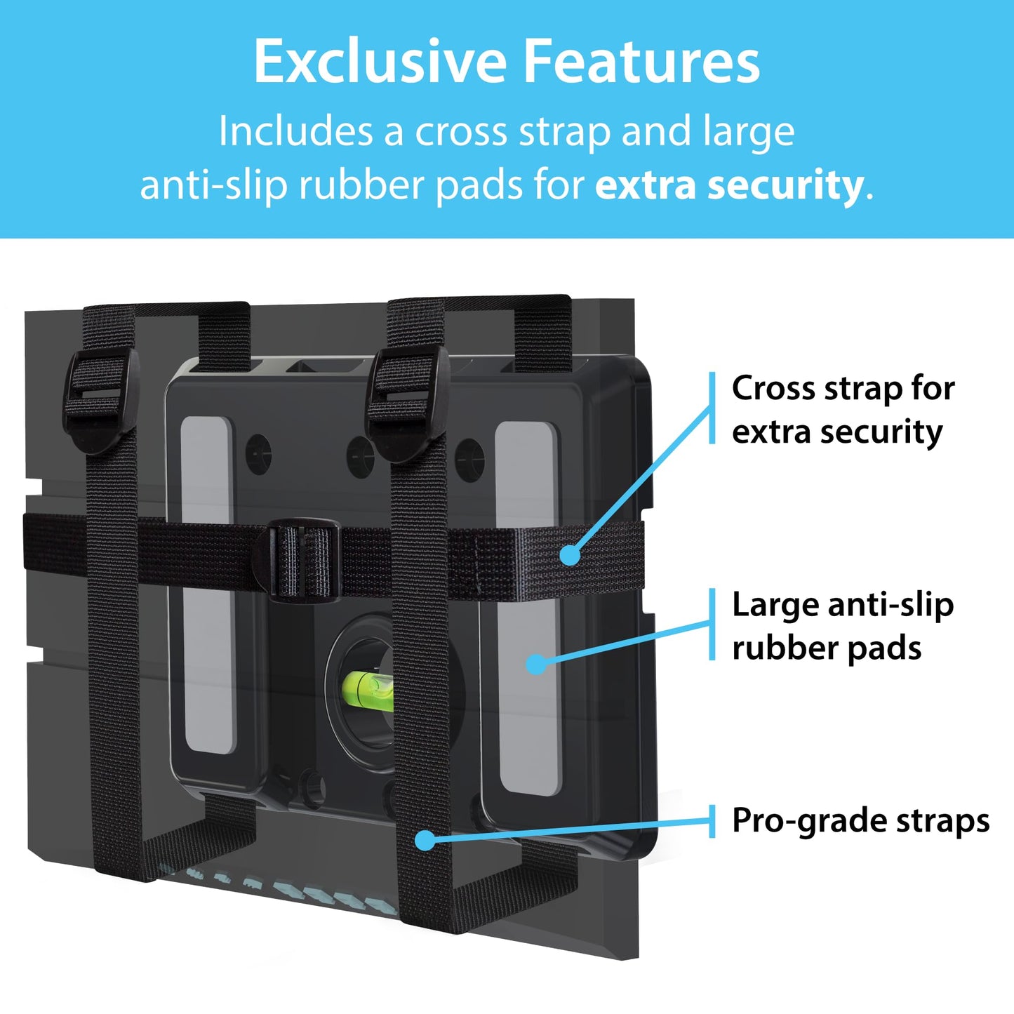TotalMount Universal Mount for Electronics - Adjustable and Secure Wall Mount for Your Cable Box, Router, Modem, Wi-Fi Devices, DVR, and More