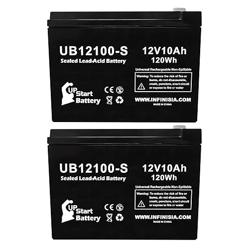 2 Pack 12V 10Ah Replacement for S500 Battery - 24V 10AH UB12100-S Scooter Battery for Stealth 1000, ST1000, S350, S400, S600, S180 SLA Sealed Lead…