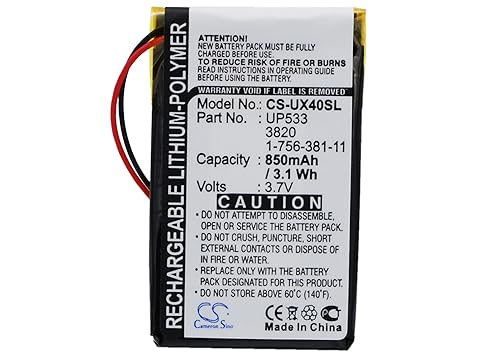 FITHOOD Battery Replacement for Sony Clie PEG-UX40, Clie PEG-UX50 Part NO 1-756-381-11, UP553