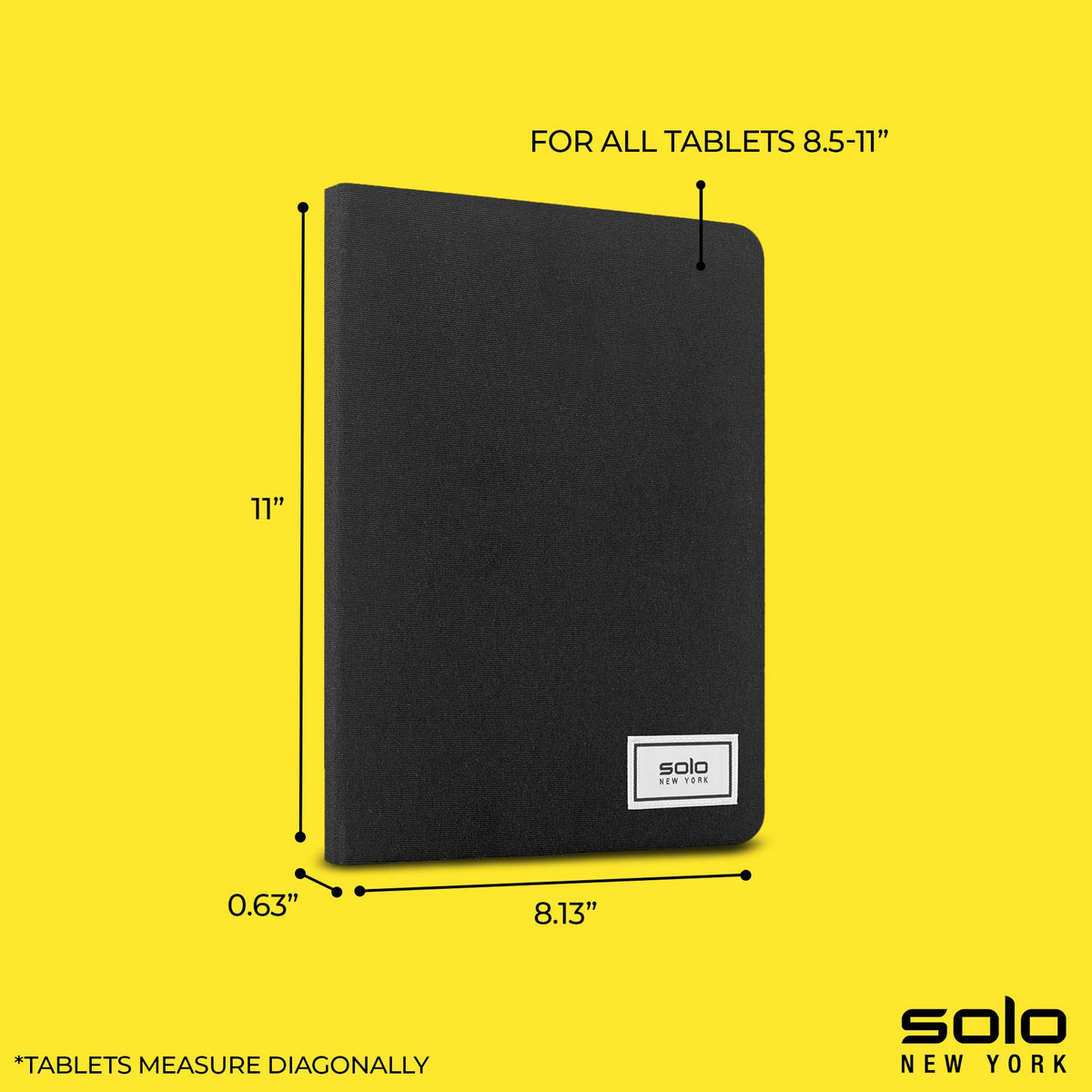 Solo New York Universal Tablet Case - Fits 8.5"-11" Tablets, Compatible with iPad 11th Generation, iPad Air M3, iPad Pro M4, Fire HD 10, & More