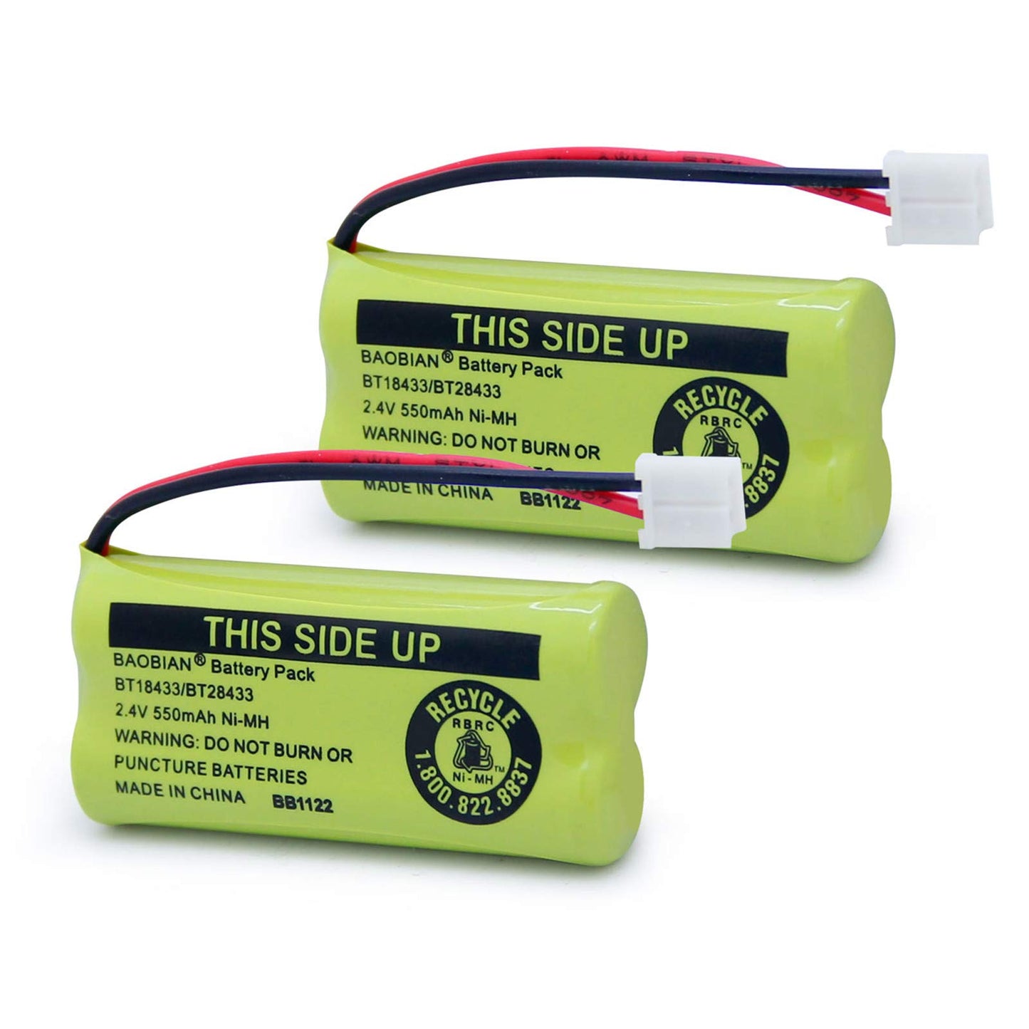 BAOBIAN 2.4V Rechargeable Cordless Phone Batteries Compatible with for AT&T/Lucent BT-18433 BT-184342 BT-28433 BT-284342 BT-6010 BT-8000 BT-8001