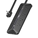 Anker Power Strip with 900J Surge Protector, Flat Plug Extension Cord with Multiple Outlets, 8 AC, 2 USB A & 2 USB C Ports for 35W Max, 5ft Outlet