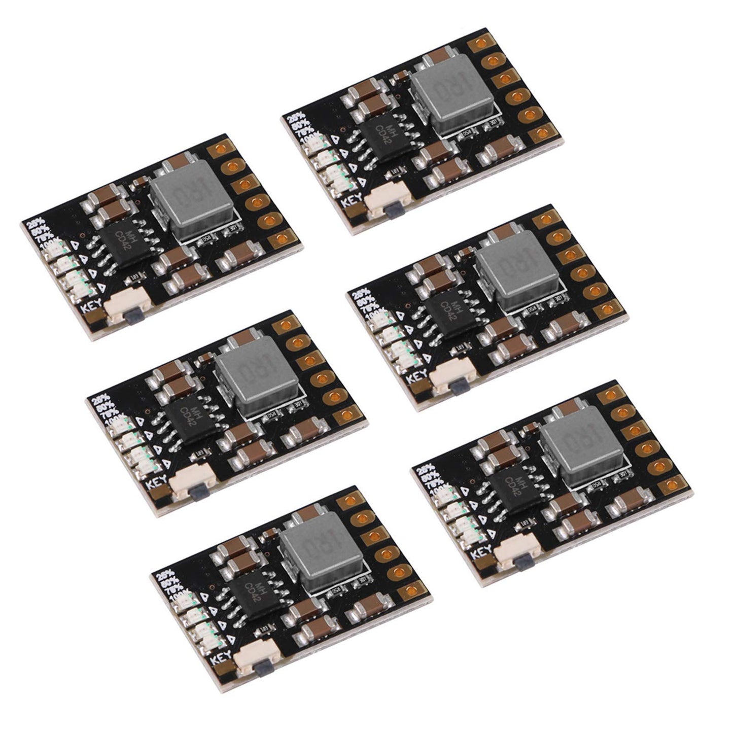 MakerFocus 6pcs 2A 5V Charge Discharge Integrated Module 3.7V 4.2V for 18650 Lithium Battery with Charging Boost Mobile Power Protection PCB Board…