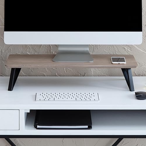 Anji Mountain Monitor Stand - Desktop Organizer & Laptop Riser, Ergonomic Monitor Riser, Space-Saving Monitor Stand for Desk, Durable Construction