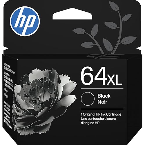 HP 64XL Black High-Yield Ink Cartridge | Works with Envy Inspire 7250e, 7950e; Envy Photo 6200, 7100, 7200, 7800, 7900; Tango Series | Eligible