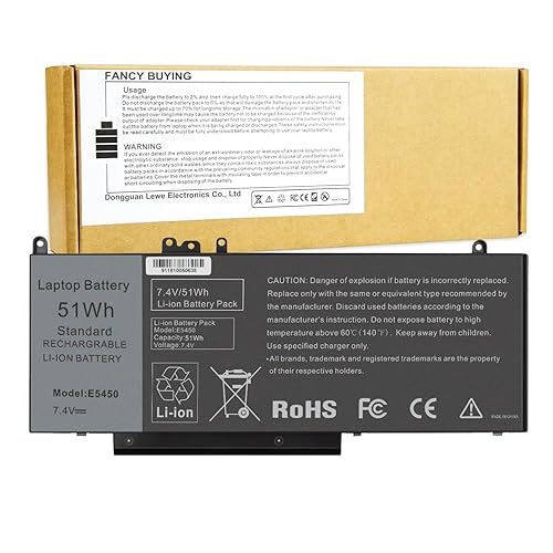 G5M10 Battery for Dell Latitude 14 15 E5450 E5550 E5250 P48G001 Series, 15.6 inch, WYJC2 0WYJC2 8V5GX R9XM9 1KY05 08V5GX VMKXM 5XFWC PF59Y TXF9M 7V69Y