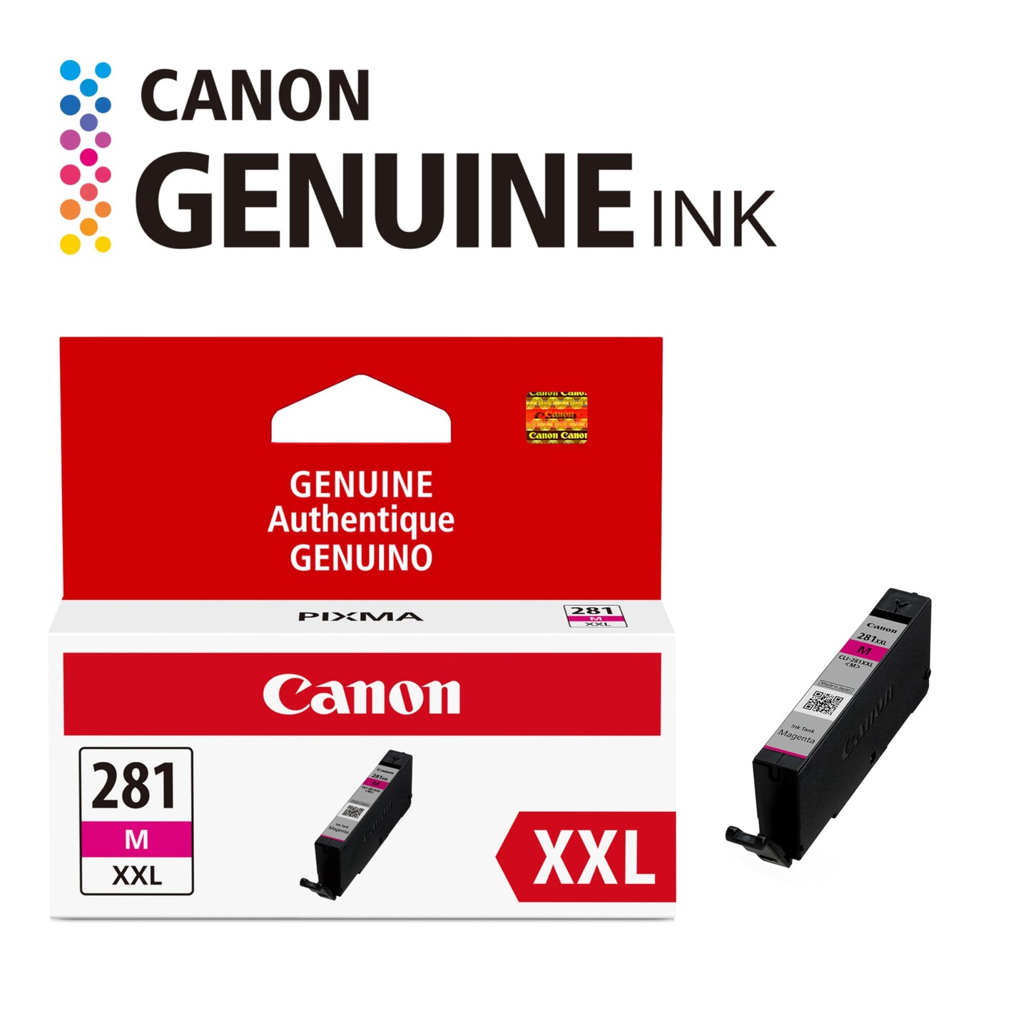 Canon CLI-281 XXL Genuine Magenta Ink Tank, Compatible with TR8520, TS9120,TS8120, TS6120, TS9521C/a, TS9520/a, TS8220, TS6220, TS8320, TS6320