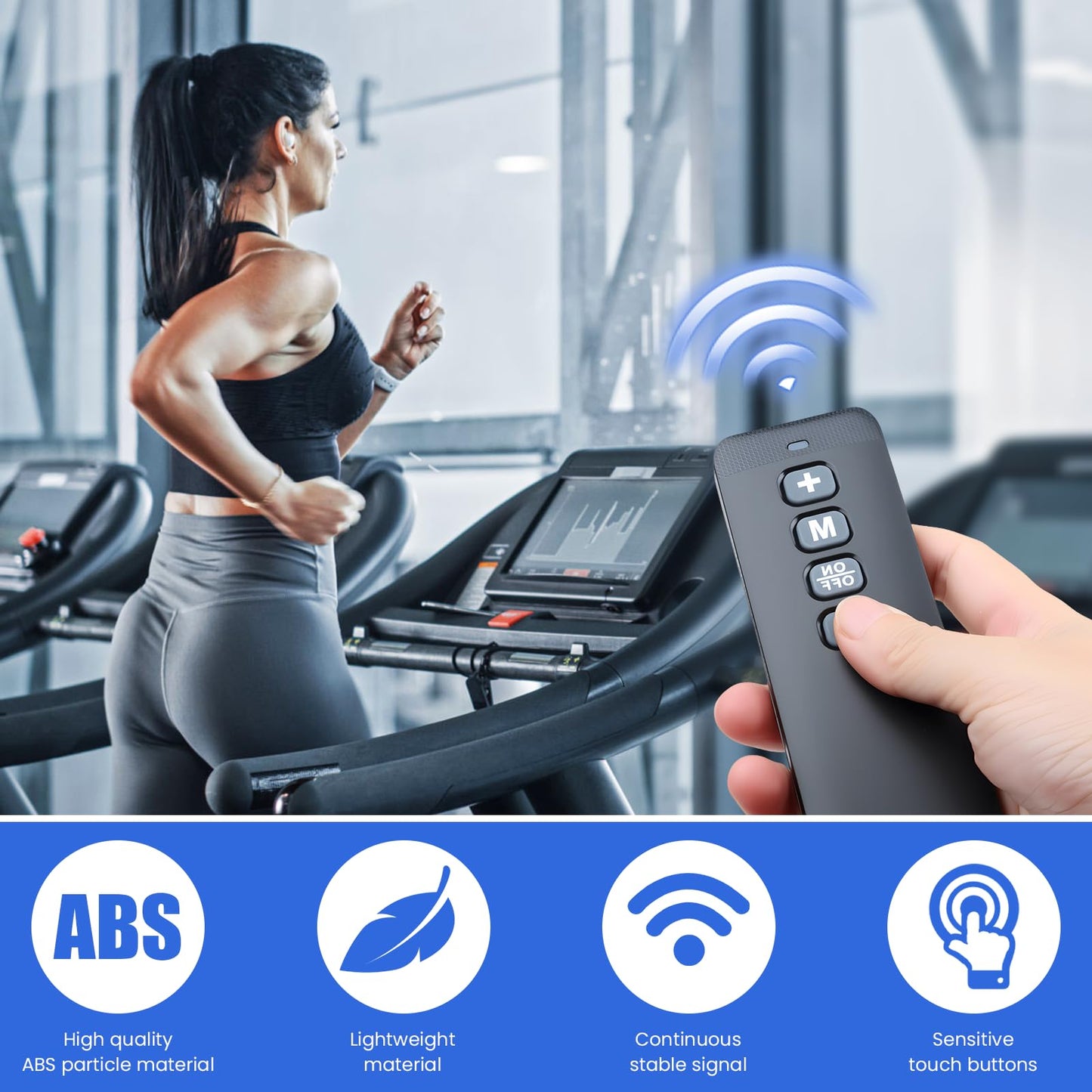 RJLCTH Replacement Remote Control Compatible with WalkingPad Q1 Only, 433MHz RF, No Pairing Required, AAA Battery Not Included