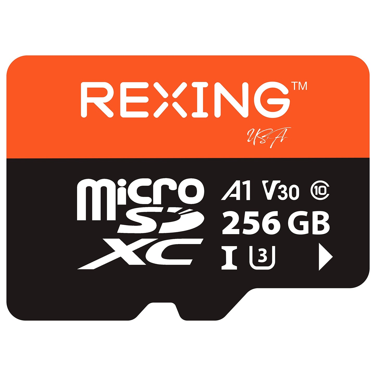 RexingUSA 256GB microSDXC UHS-3 4K Full HD Video High Speed Transfer Monitoring SD Card with Adapter for Dash Cams, Surveillance System, Security