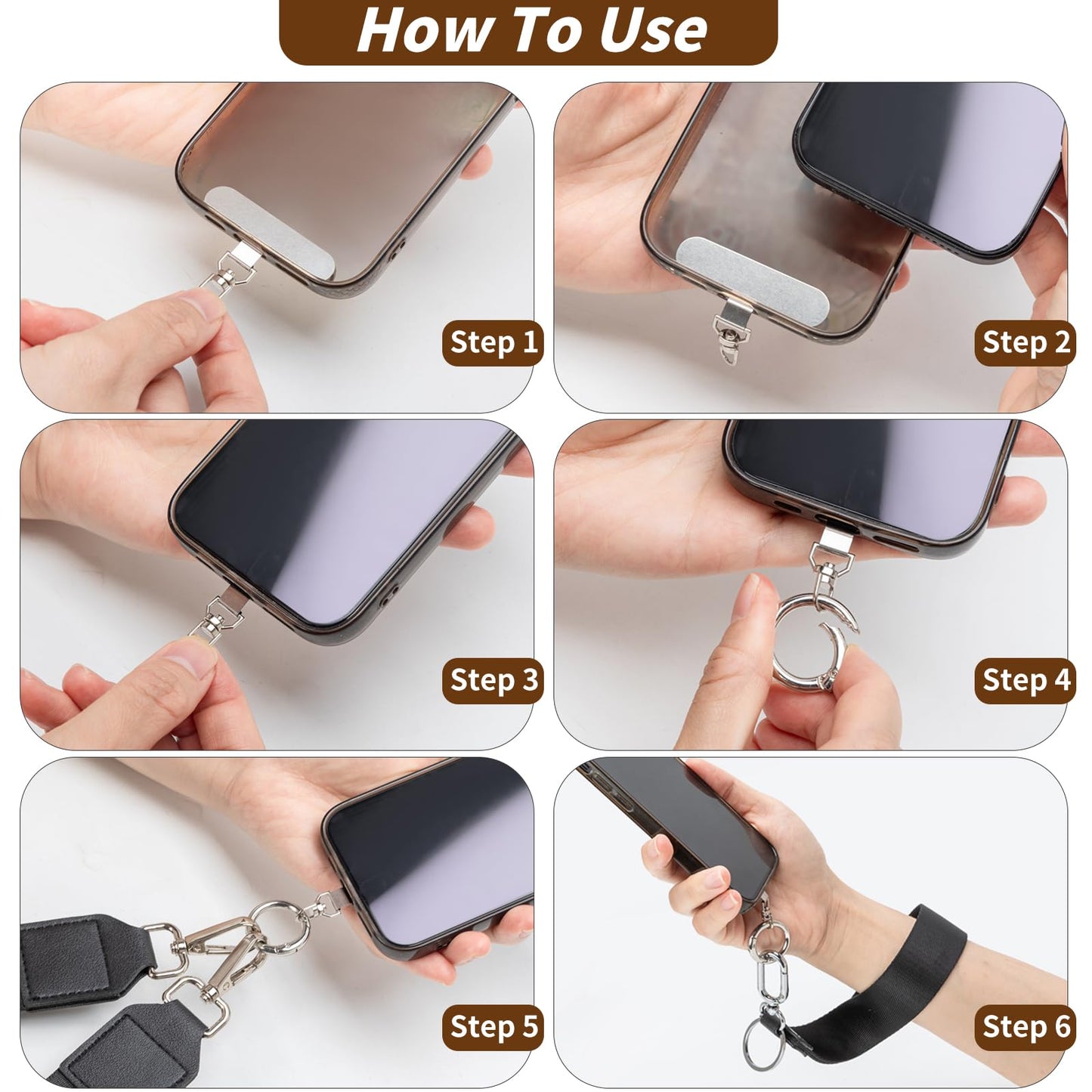 RsAingT Wristlet Wallets Keychain for Women, Clip and Go Strap for Phone with Clear ID Window Zipper Coin Purse(Checkerboard)