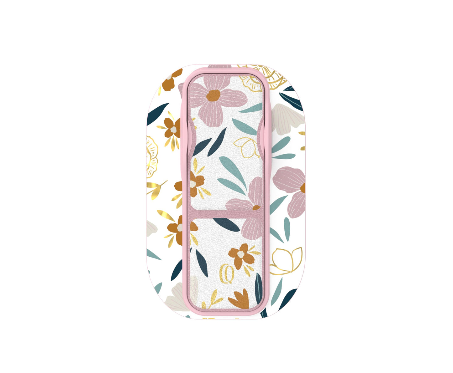 Carson & Quinn Professional CLCKR Stand & Grip | Pink Leilani Floral Collection | Universal Fit Compatible with iPhone 12-15 Pro Max | Magnetic