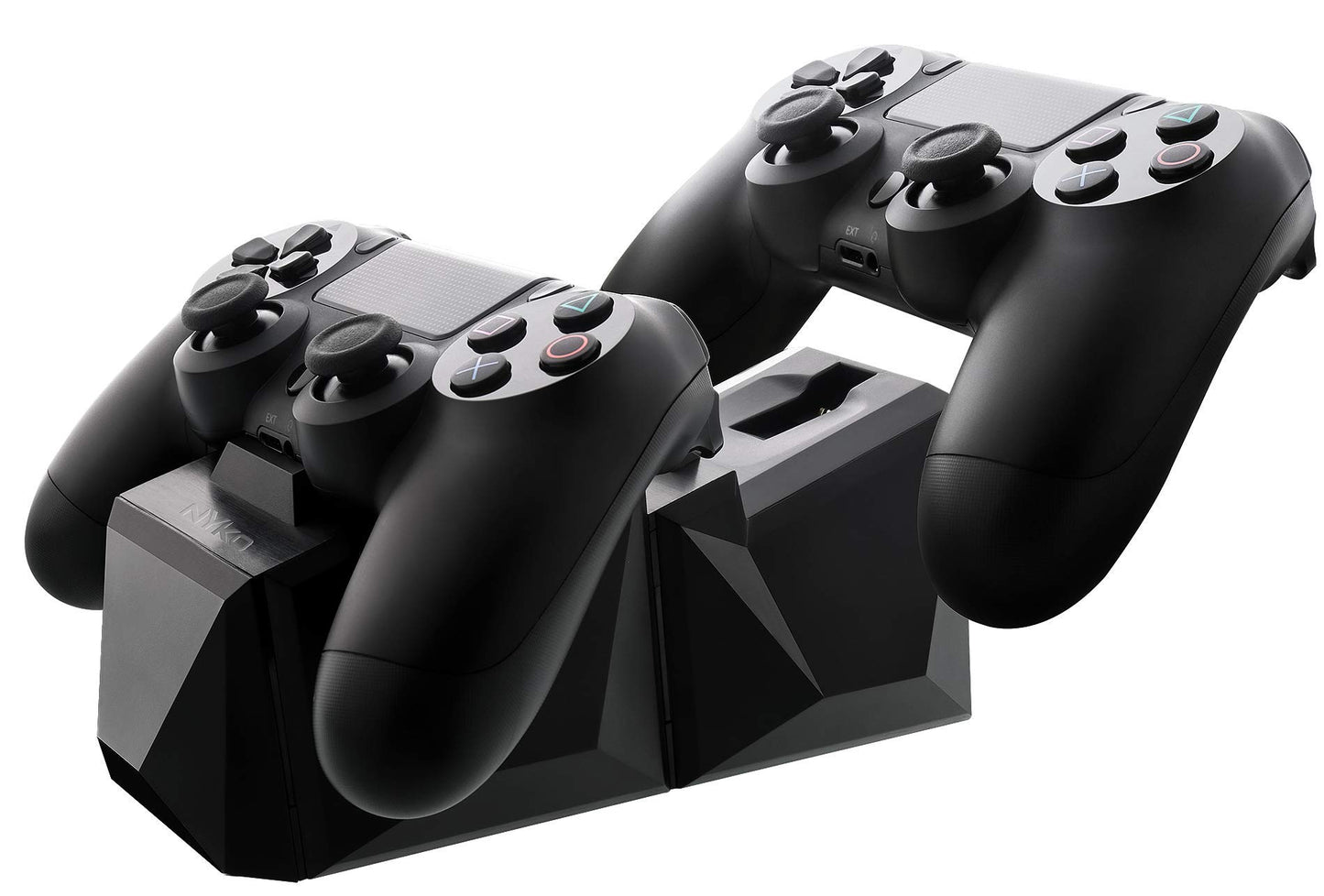 Nyko Charge Block Duo - 2 Port Controller Charging Station with Patented Charging Dongles and Micro-USB/AC Power Cord for PlayStation 4