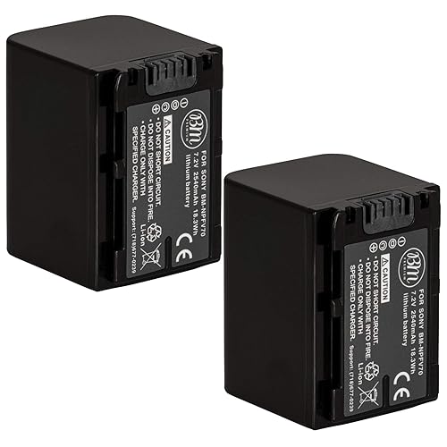 BM 2 NP-FV70 Batteries for Sony FDR-AX700, PXW-Z90V, HXR-NX80, HDR-CX455/B HDR-CX675B, CX330, CX900, PJ340, PJ540, PJ670B, PJ810, FDR-AX33, FDR-AX53