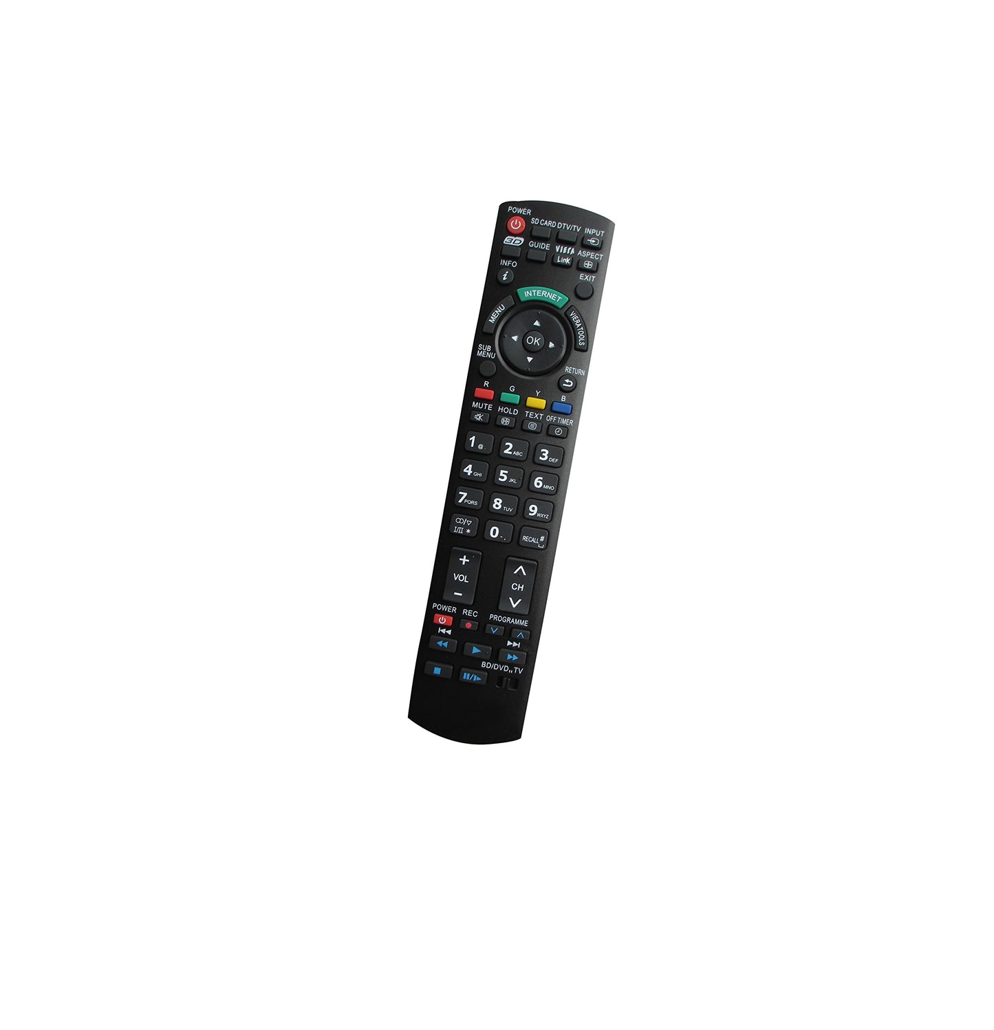 HCDZ Universal Replacement Remote Control Fit for Panasonic N2QAYB000820 TH-50PZ750U Viera Plasma LCD LED HDTV TV