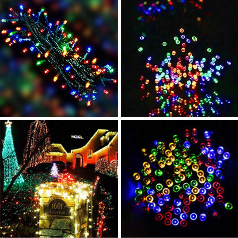 HOME LIGHTING 66ft Christmas Decorative Mini Lights, 200 LED Green Wire Fairy Starry String Lights Plug in, 8 Lighting Modes, for Indoor Outdoor Xmas