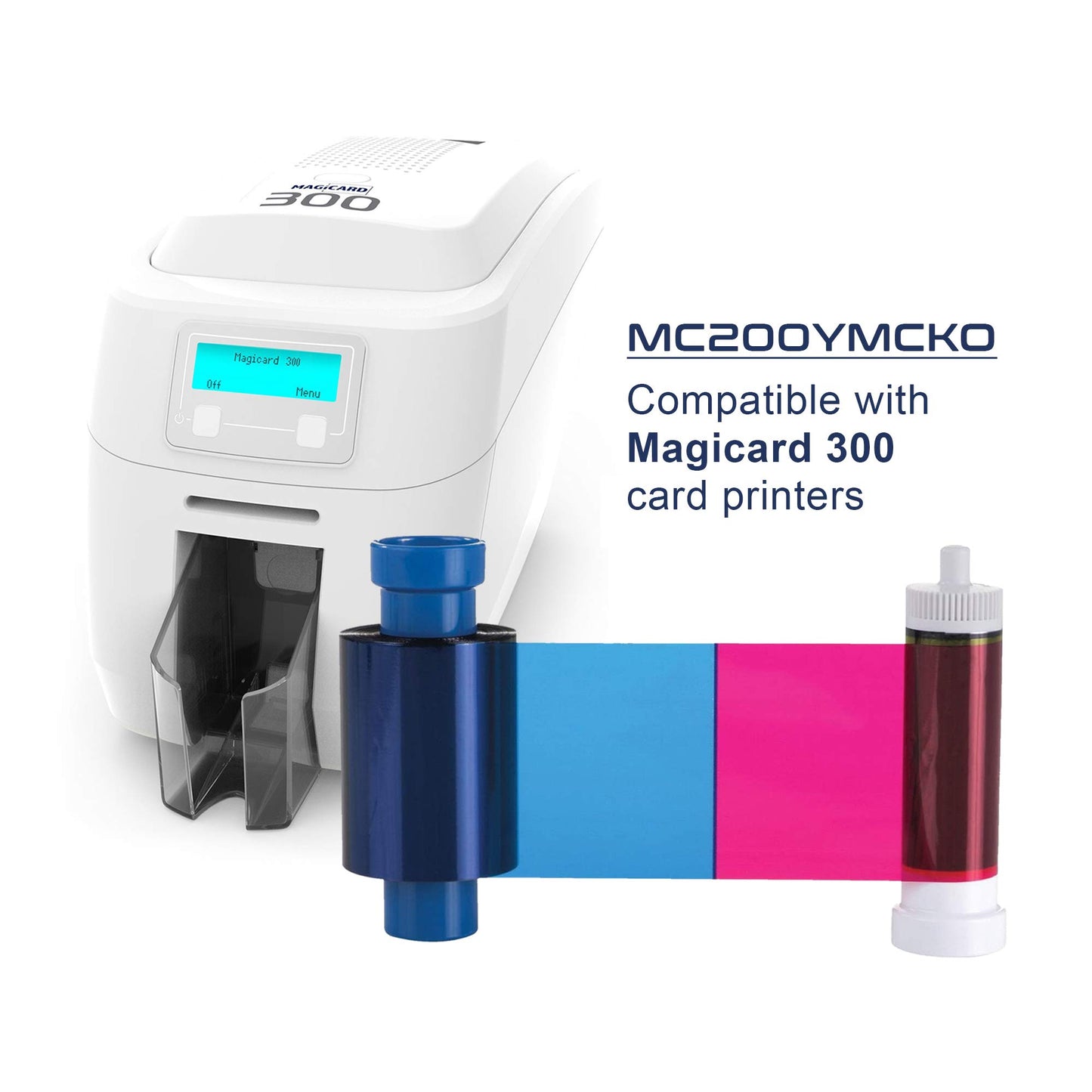EVOLIS YMCKO Straight from The Manufacturer Highest Quality Ribbon Cassette (R5F008AAA) 300 Print Color Ribbon Compatible in The EVOLIS PRIMACY
