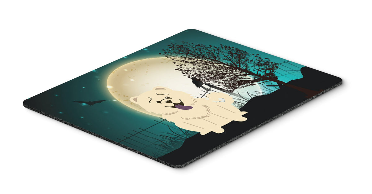Caroline's Treasures BB2330MP Halloween Scary Chow Chow White Mouse Pad, Hot Pad or Trivet for Home Office Gaming Working Computers Laptop Mouse