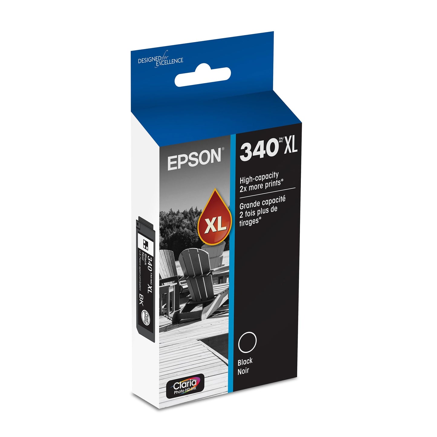 Epson 340 Claria Photo HD Ink High Capacity Black Cartridge (T340XL120-S) Works with Expression XP-8800