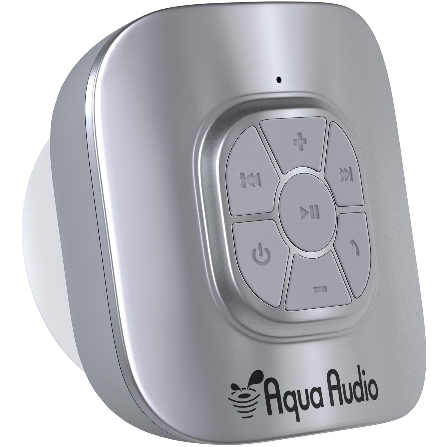 Shower Speaker Bluetooth Waterproof with Suction Cup - 10 Hours Playtime/Built-in Mic (Silver)