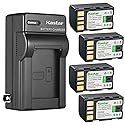 Kastar 4-Pack Battery and AC Wall Charger Replacement for JVC GZ-MG360 GZ-MG360B GZ-MG360BUC GZ-MG360BUS GZ-MG360S GZ-MG361 GZMG361US GZ-MG361US