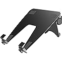 ergounion Laptop Tray for Monitor Arm - VESA Mount 100x100mm, Laptops up to 17.3in & 28.6lbs - Notebook Tray Office Desk Accessories - Black