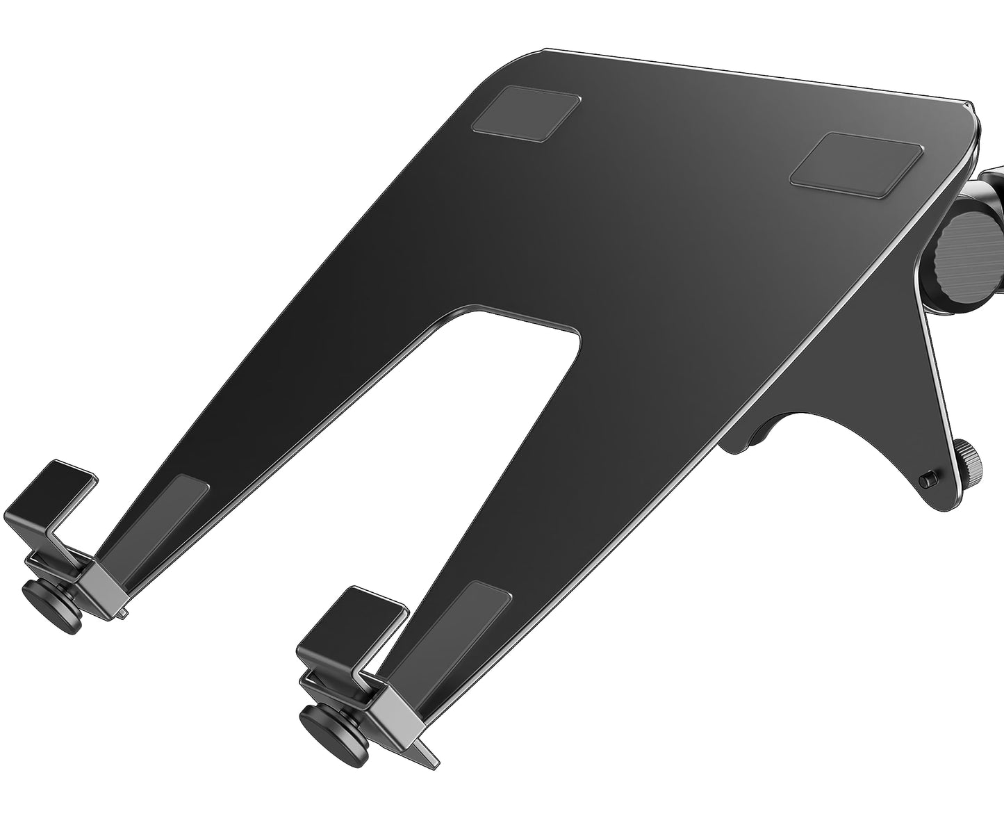 ergounion Laptop Tray for Monitor Arm - VESA Mount 100x100mm, Laptops up to 17.3in & 28.6lbs - Notebook Tray Office Desk Accessories - Black