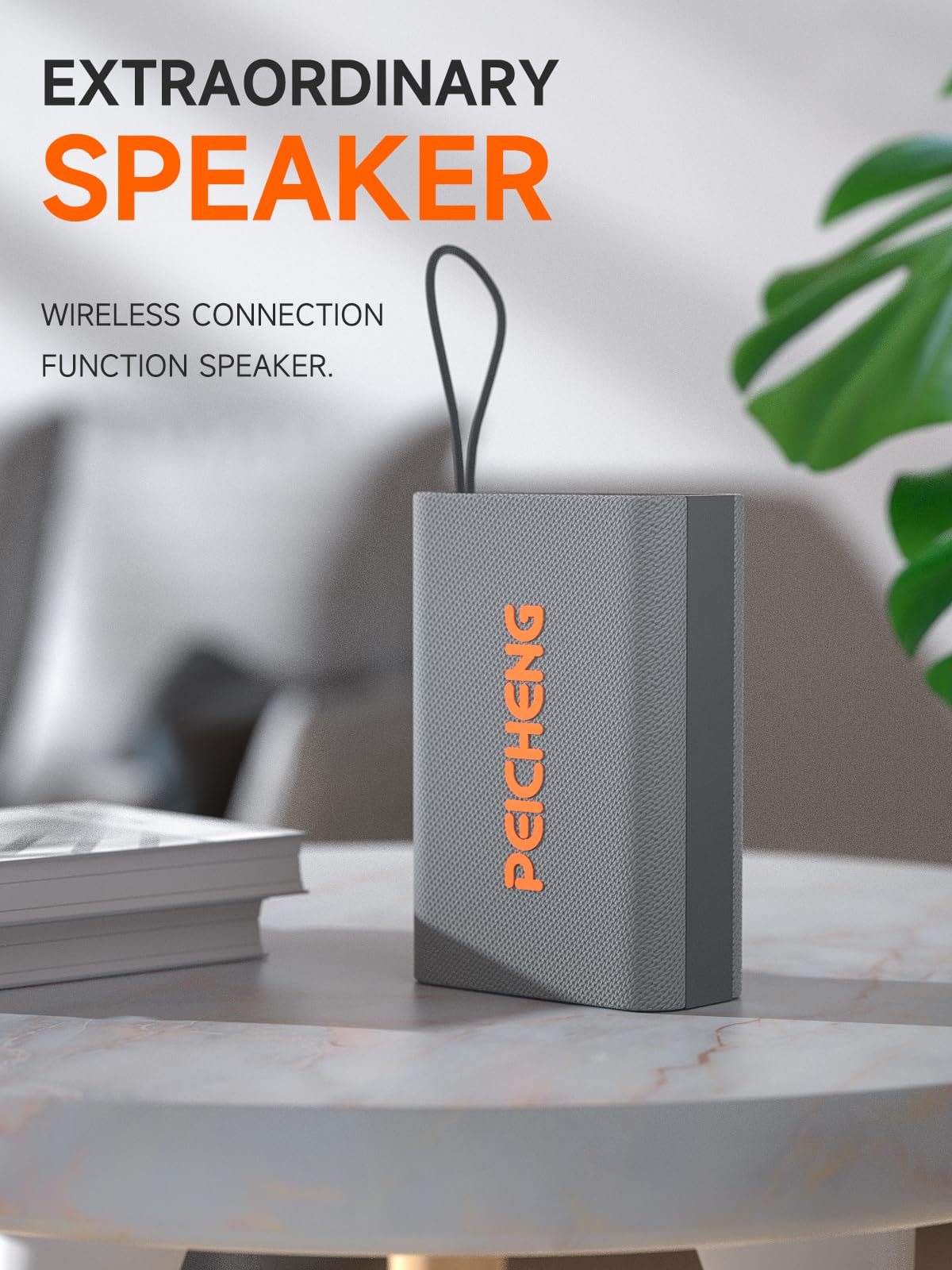 PEICHENG Speaker, Portable Wireless Bluetooth Speakers, Waterproof Loud Stereo Sound with RGB Lights TWS Paire Long Playtime for Home/Party/Outdoor