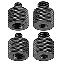 Frgyee 4 Pcs Camera Screw Adapter Thread 1/4" Male to 3/8" Female and 3/8" Male to 1/4" Female Adapter Set for Camera Monitor, Tripod, Mount