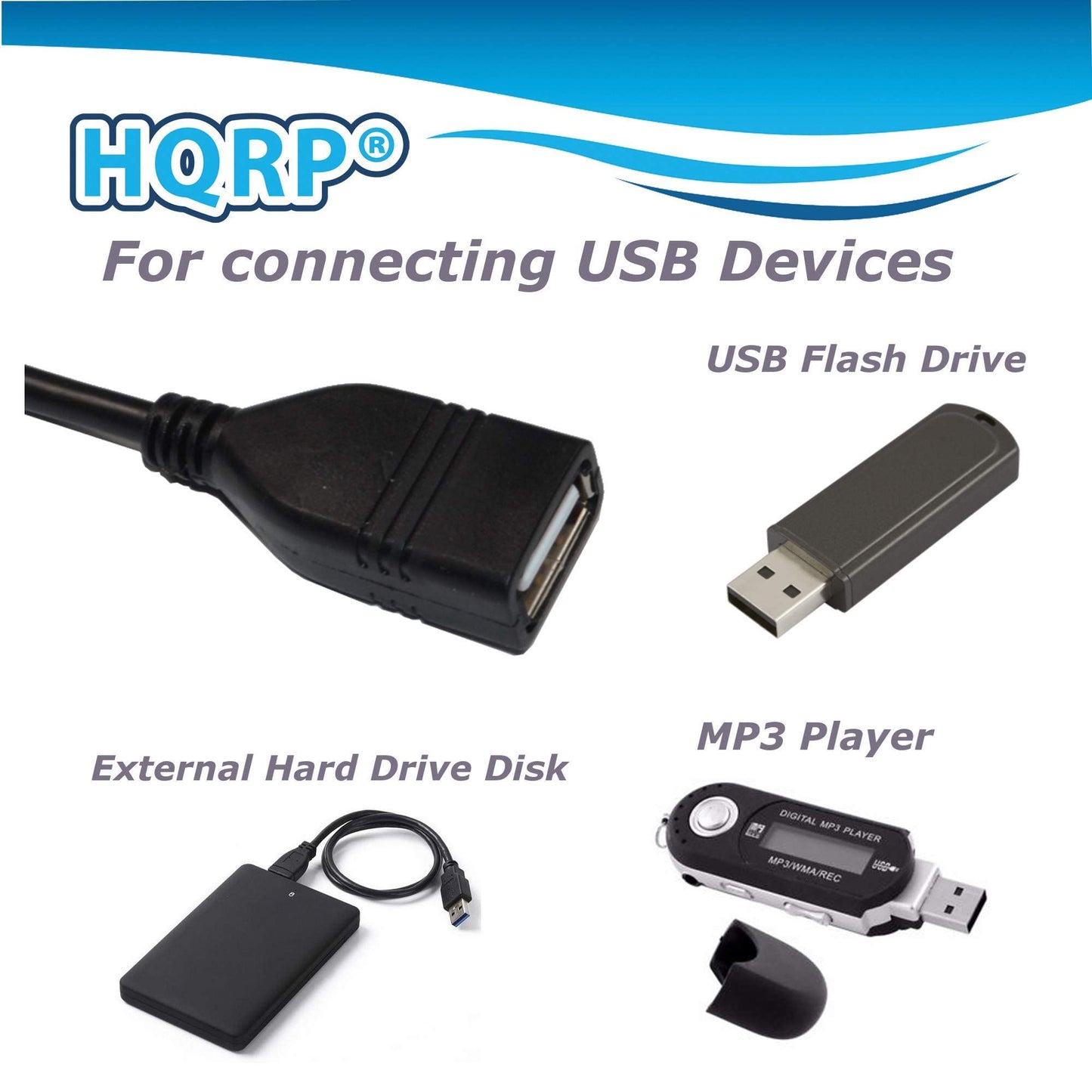 HQRP MDI AMI/MMI/USB Cable Adapter Compatible with Volkswagen Amarok, Beetle, EOS, Golf, Jetta, Multivan, Passat, Polo, Scirocco, Touran, Tiguan