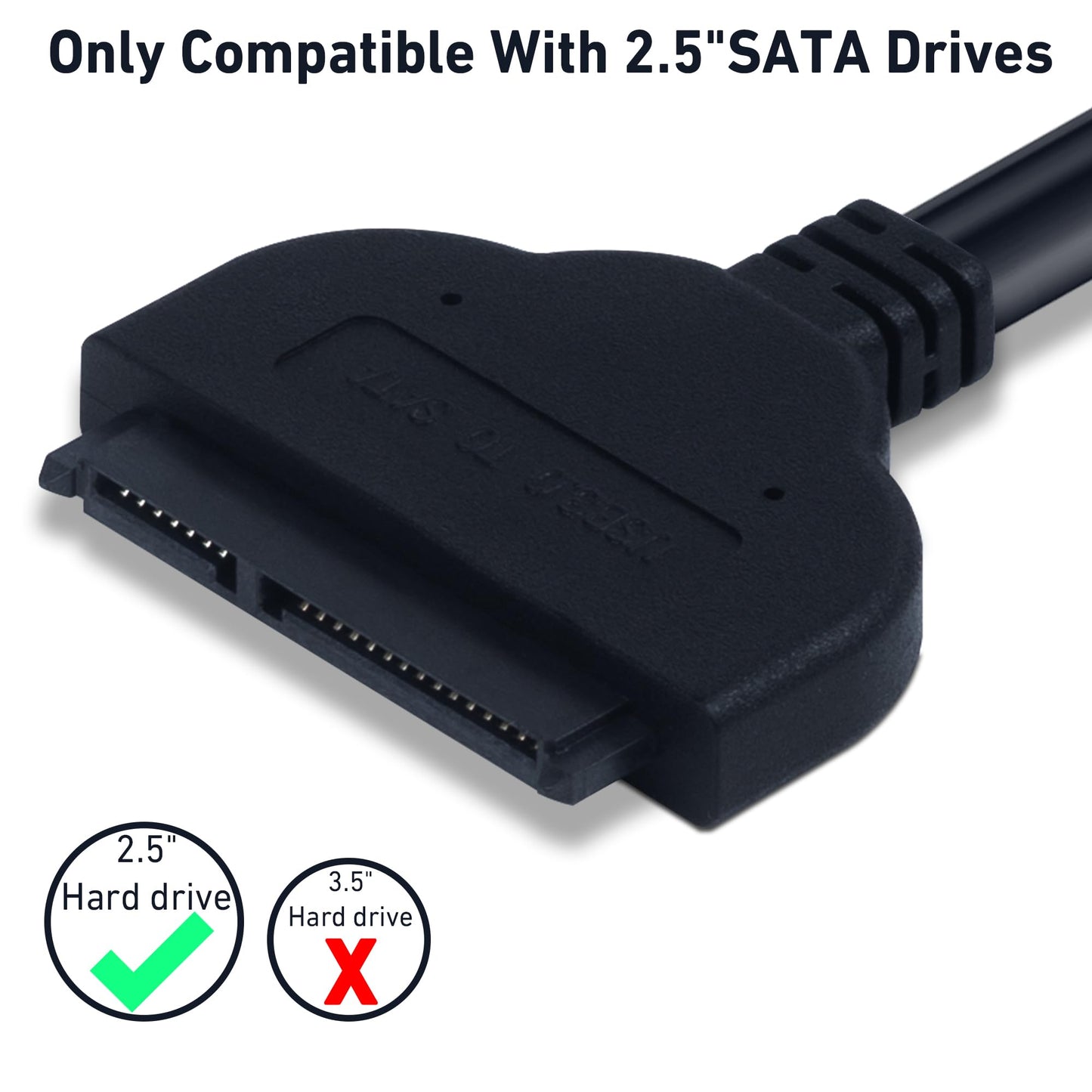 A-Goldnest SATA to USB Adapter - Superspeed 5Gbps Cable for 2.5 inch HDD and SSD, Compatible with USB 2.0/1.1 Older SATA Connector