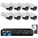 4COVR 8 Channel Security Camera System, 2 Way Audio Talk & Smart Color Night Vision, 8X 5MP IP Bullet PoE Camera IP67 Human Vehicle Detection, 4K 8CH