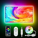 Daymeet TV Led Backlight,13.1ft RGBIC LED Lights for TV USB TV Led Light Strip for 50-55 inch TV/Monitor Behind Lighting, Rainbow Color Led TV Lights