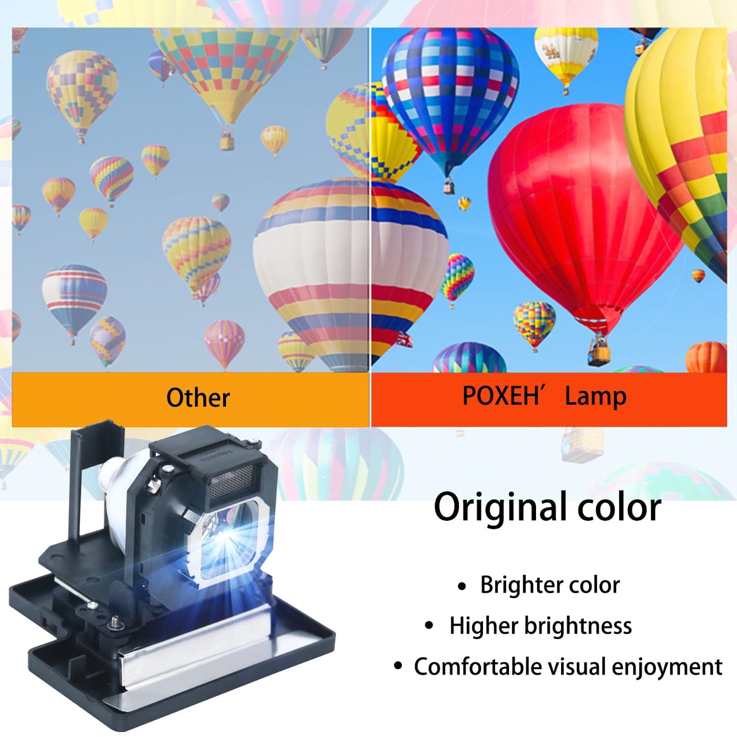 PXOEH ET-AE4000 for Panasonic PT-AE400 PT-AE4000 PT-AE4000U PT-AE4000E Replacement Projector Lamp Bulb with Housing