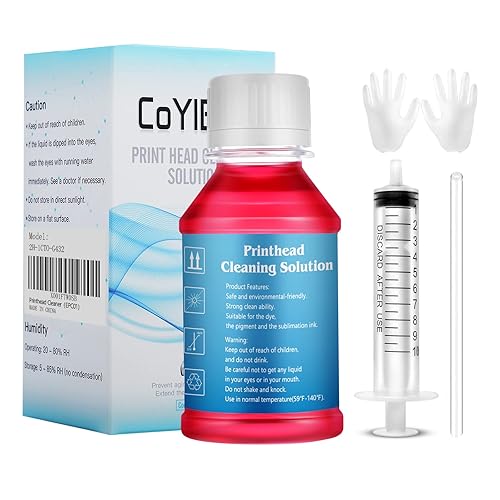 CoYlBod Printhead Cleaning Kit Printer Flush Kit for Epson ET-2850 ET-2800 ET-2803 ET-2760 ET-2720 ET-3850 ET-15000 ET-2750 ET-4800 2400 WF-7720