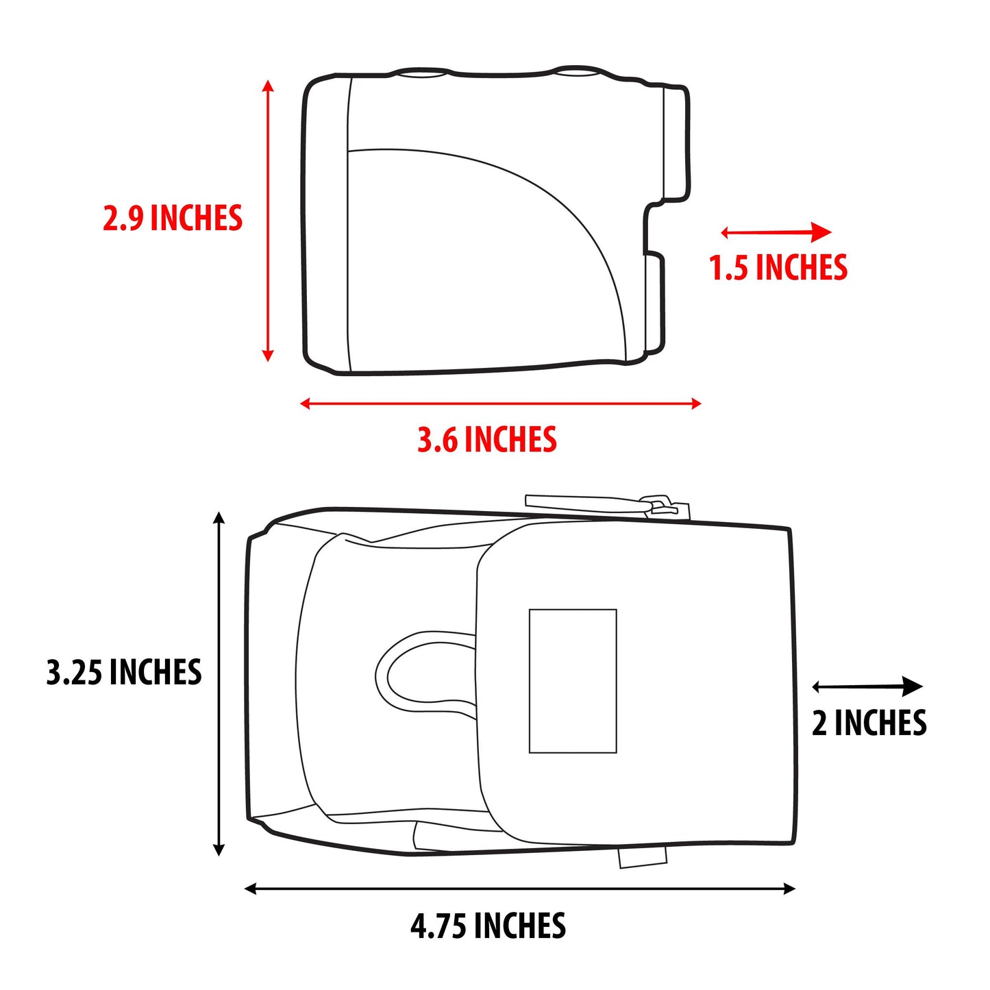 USA Gear Small Binocular Case - Compact Binocular Case w/Shoulder Strap, Belt Loop, Weather Resistant Exterior - Compatible with POLDR 12x25, WRNRN