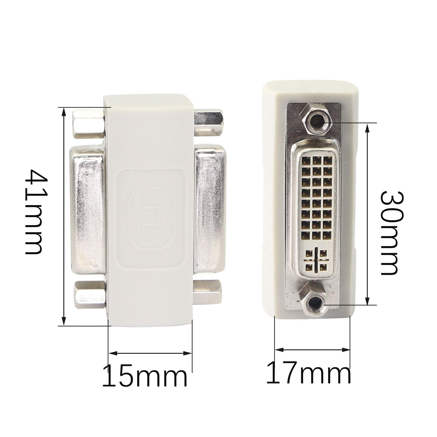 PNGKNYOCN DVI Female to Female Coupler, DVI24+5/DVI-I Serial Cable Signal Extender, YOUCHENG for Extend and Connect Two DVI Cables?2-Pack?