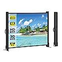 Portable Projector Screen with Stand, 50 Inch 4:3, Outdoor Projector Screen, Lightweight and Retractable, 1.2 High Gain Wrinkle-Free Video Projection