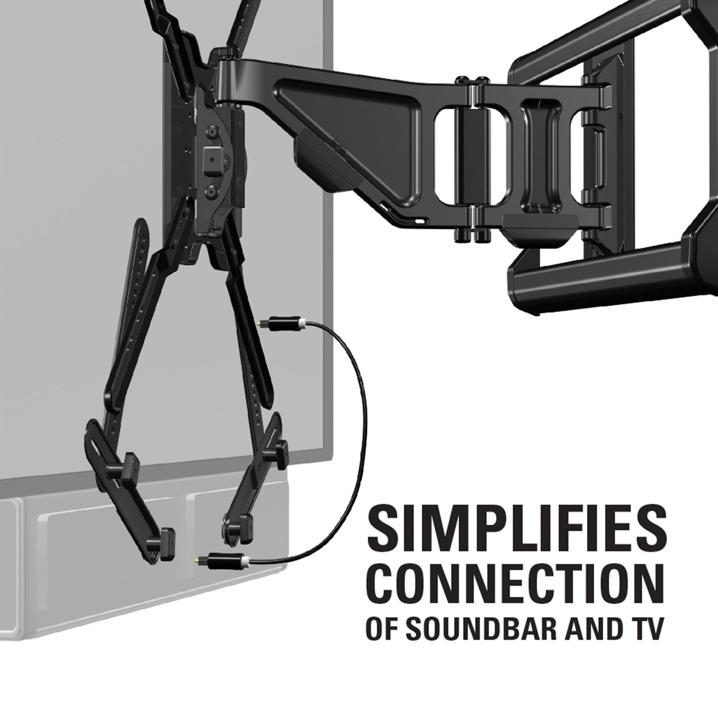 Sanus Soundbar Mount for Most Soundbars up to 15 lbs - Features Simple Install and Tool-Free Adjustments - Compatible with Most TVs and Mounts