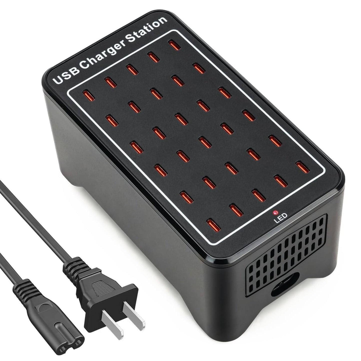 USB C Charger Station 150W, 30 Port USB Charger Block USB Charging Hub, Multiport USB C Charger Desktop Charger Compatible with iPhone