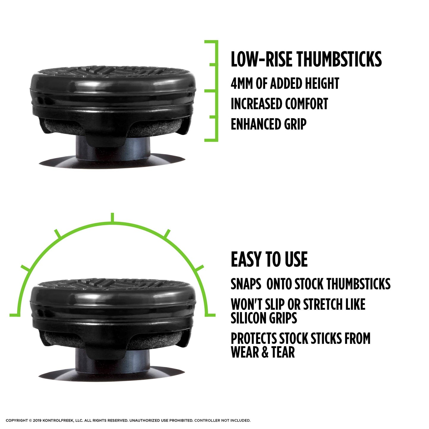 KontrolFreek Omni for PlayStation 4 (PS4) and PlayStation 5 (PS5) | 2 Performance Thumbsticks | 2 Low-Rise Concave | Black