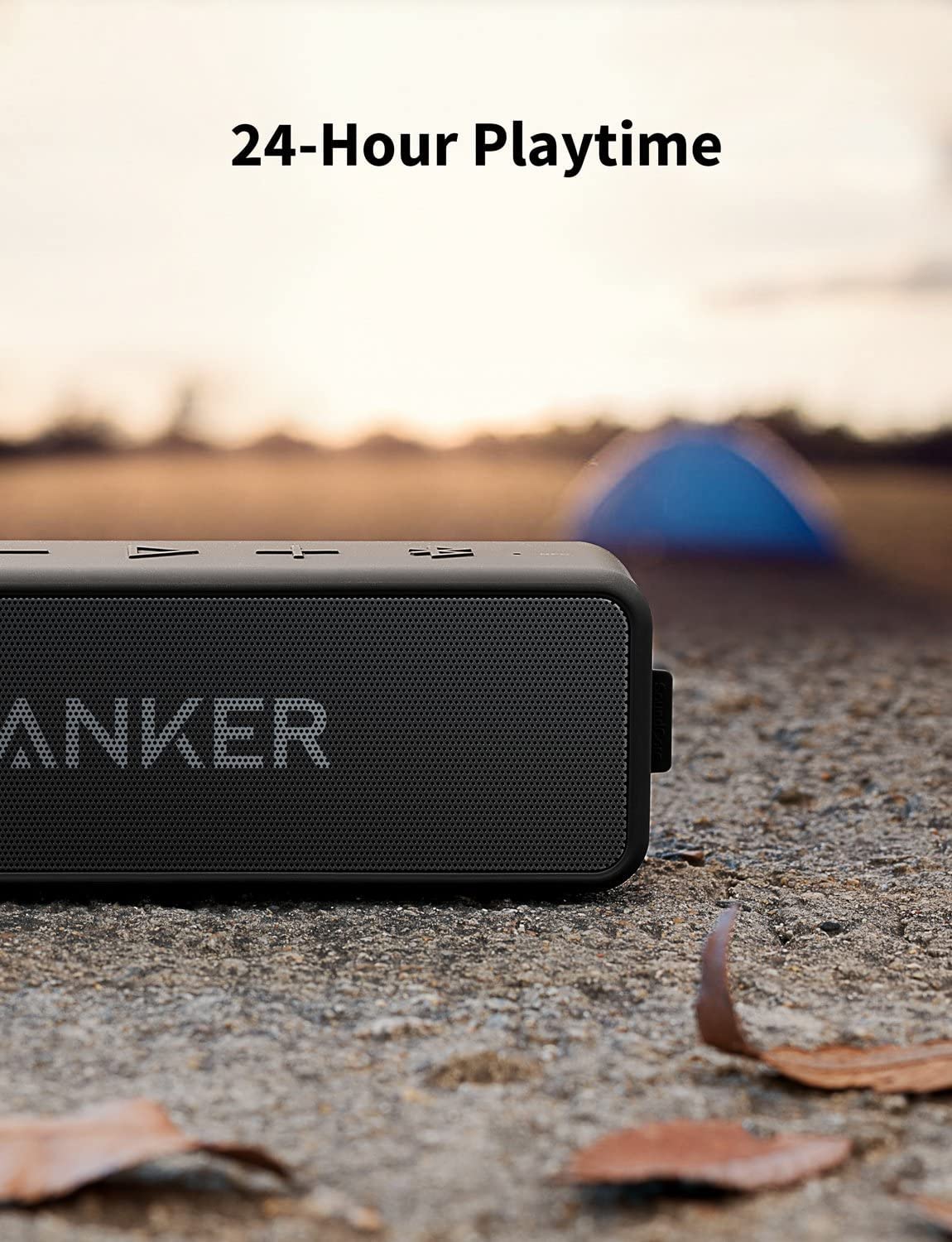 Anker Soundcore 2 Portable Bluetooth Speaker with 12W Stereo Sound, Bluetooth 5, Bassup, IPX7 Waterproof, 24-Hour Playtime, Wireless Stereo Pairing