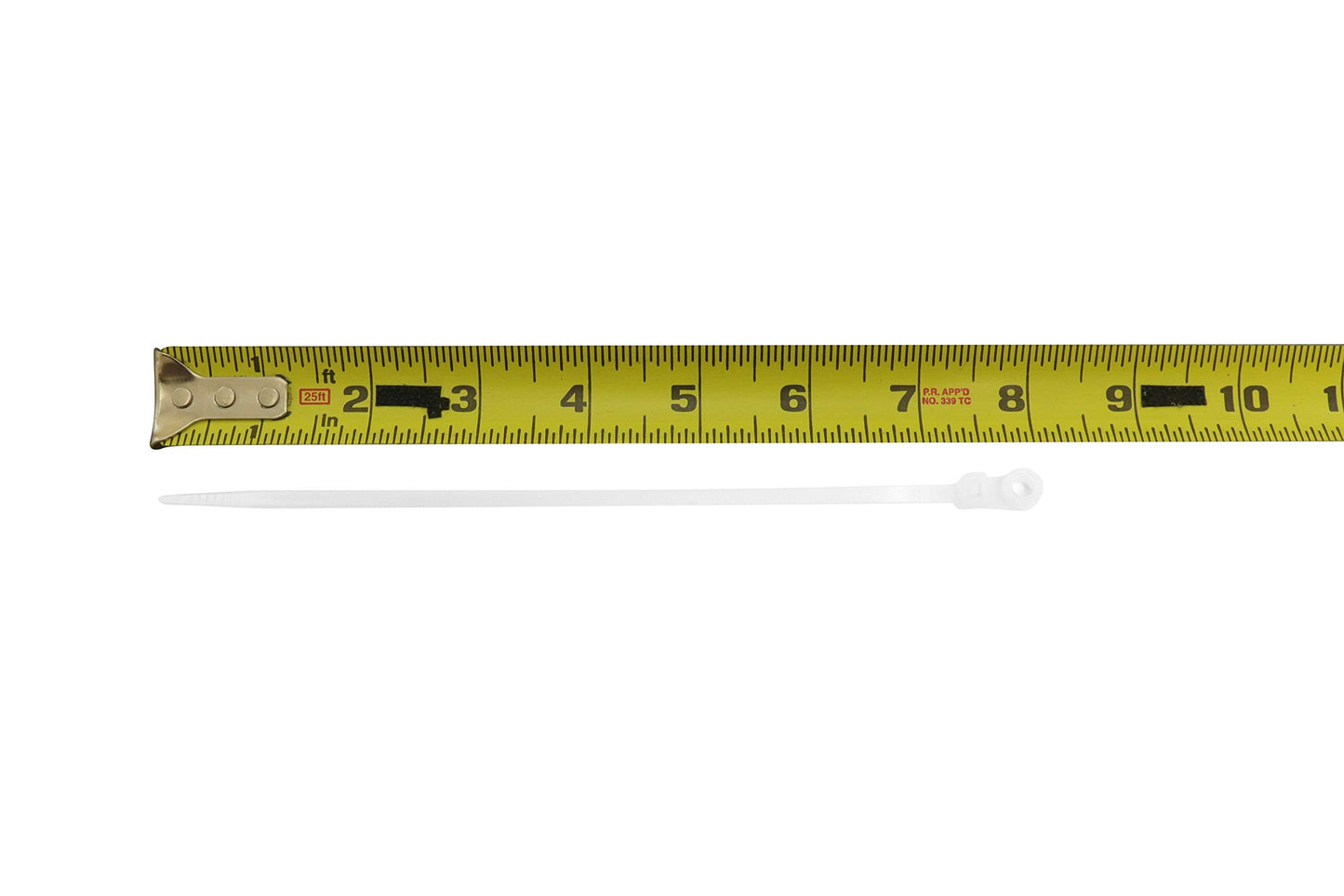 1000 Ea 8 Inches Mount Head Screw Nail Hole Cable Zip Wire Tie 50 Lbs Natural Nylon