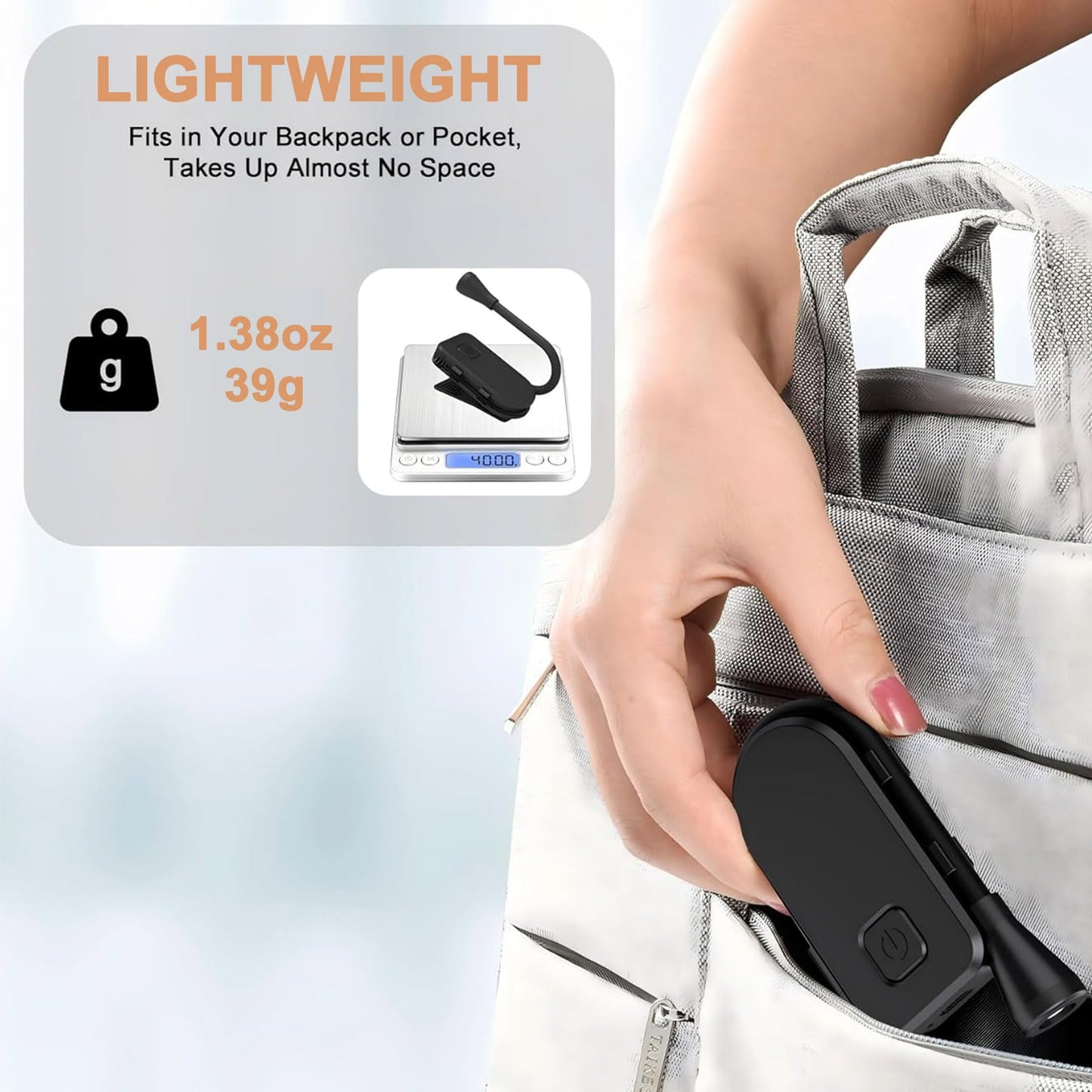 Minsk 80Hrs Long Runtime Clip On Book Light, Eye Caring 3 Color Stepless Dimming Reading Lamp, 360° Flexible Gooseneck Lightweight Reading Light